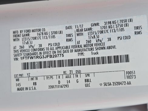 Used 2018 Ford F150 Raptor w/ Equipment Group 802A Luxury image 35