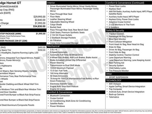 New 2025 Dodge Hornet GT w/ GT Blacktop Package image 11