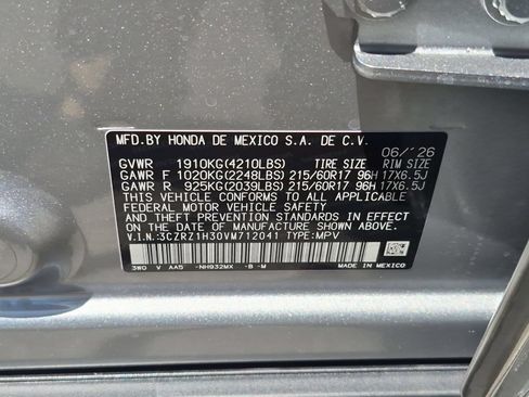 New 2027 Honda HR-V LX image 16