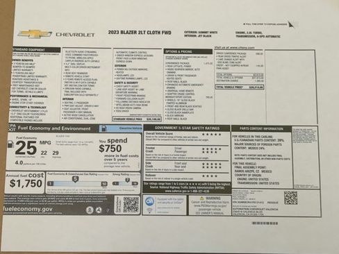 Used 2023 Chevrolet Blazer LT w/ Convenience Package FWD image 27
