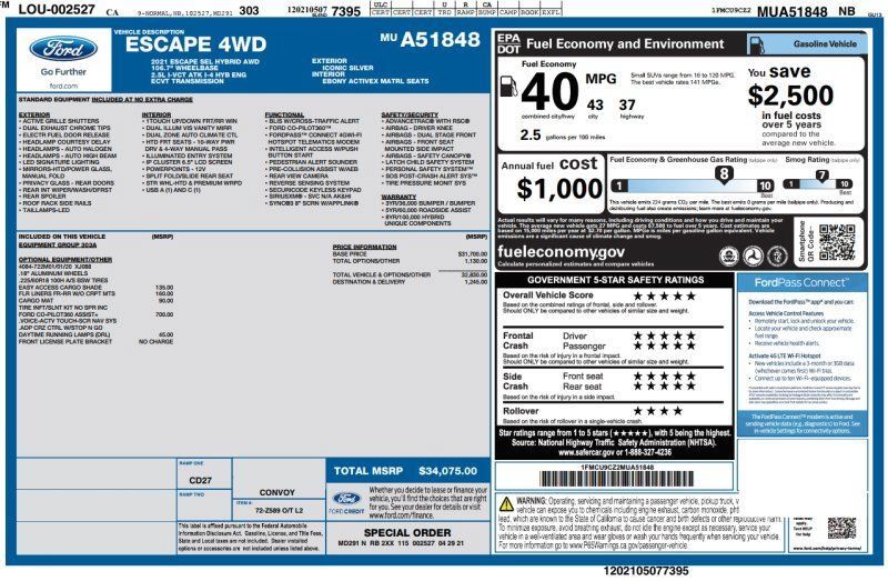 Used 2021 Ford Escape SEL AWD/4WD image 9