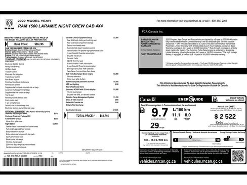 Used 2020 RAM 1500 Laramie w/ Night Edition image 9