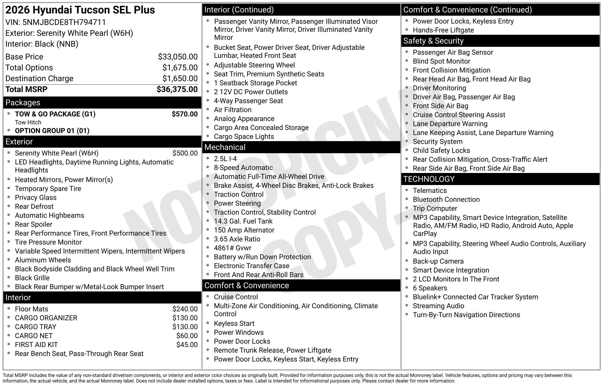 New 2026 Hyundai Tucson SEL w/ Tow & Go Package AWD/4WD image 5