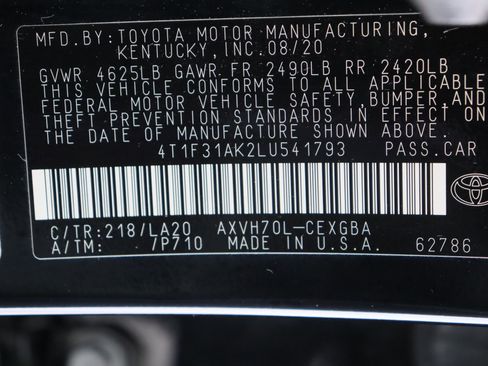 Certified 2020 Toyota Camry XLE w/ Driver Assist Package FWD image 43