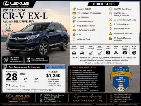Used 2017 Honda CR-V EX-L image 2