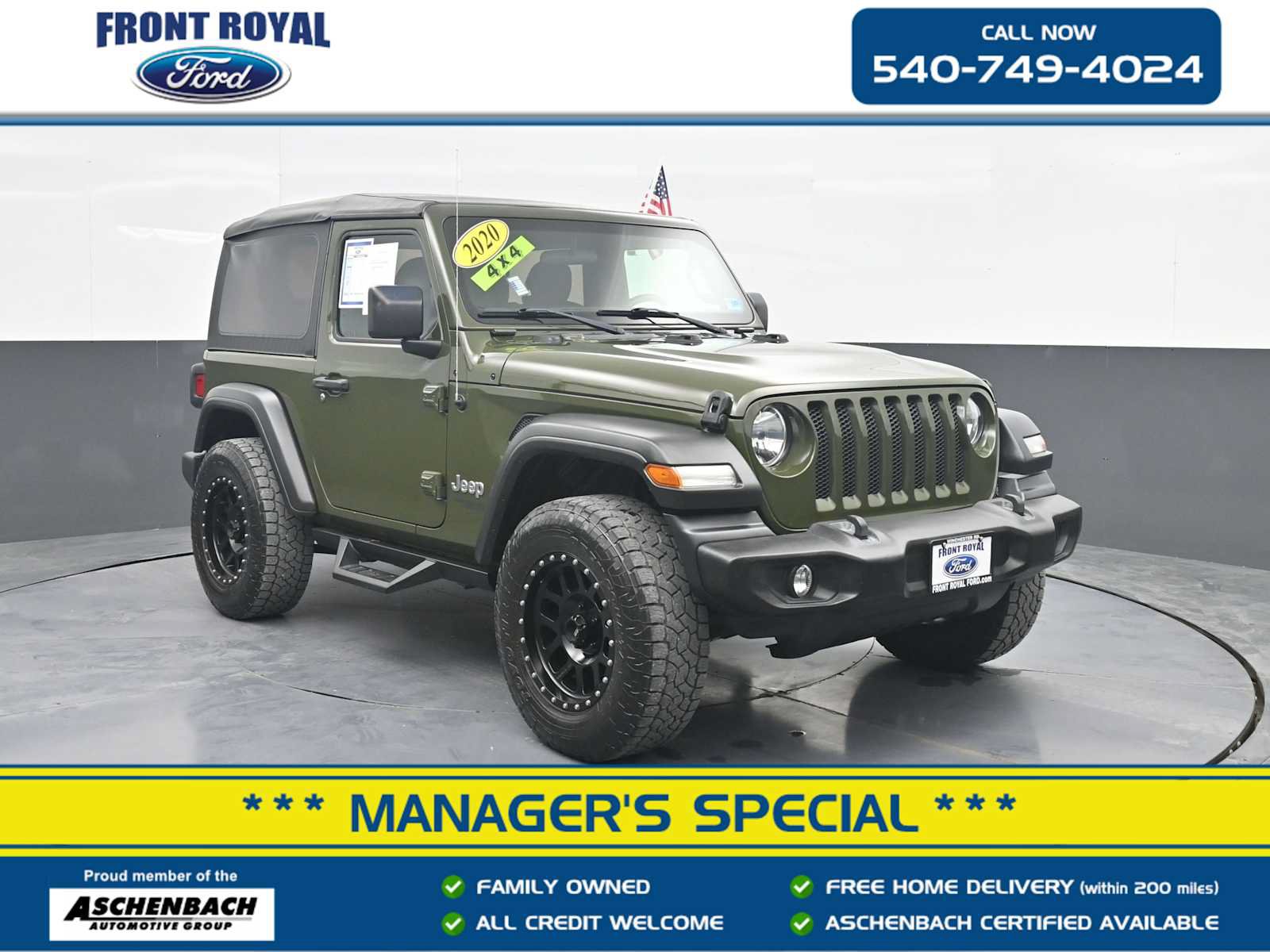 Used 2020 Jeep Wrangler Sport AWD/4WD image 1