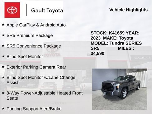 Certified 2023 Toyota Tundra SR5 w/ SR5 Premium Package AWD/4WD image 6