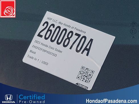 Certified 2023 Honda Civic Sport image 30