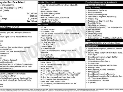 Used 2025 Chrysler Pacifica Select FWD image 1