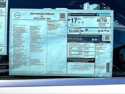 New 2026 Nissan Armada SL w/ Captain's Chari Seat Package AWD/4WD image 14