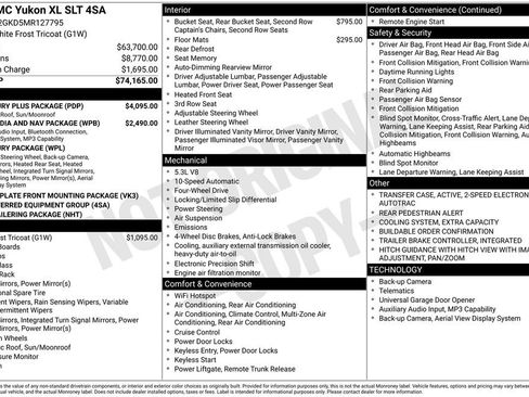 Used 2021 GMC Yukon XL SLT w/ SLT Luxury Plus Package image 2