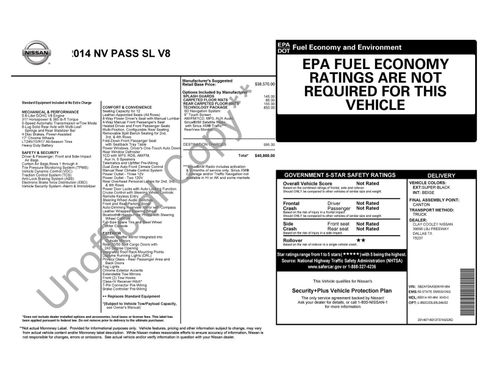 Used 2014 Nissan NV 3500 SL w/ Technology Package RWD image 2