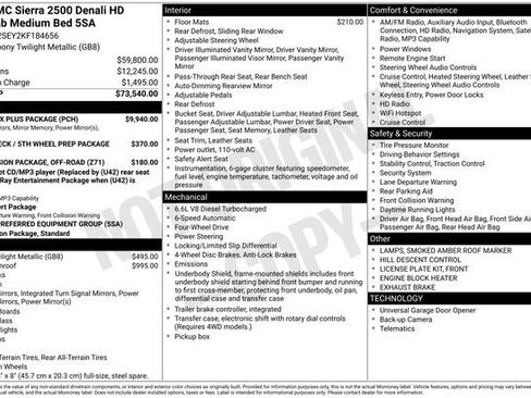 Used 2019 GMC Sierra 2500 Denali w/ Duramax Plus Package image 26