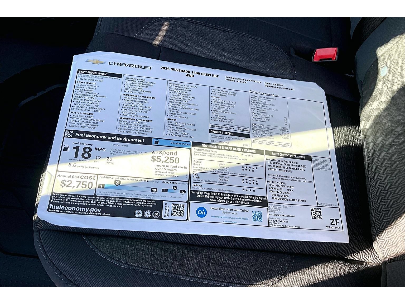 New 2026 Chevrolet Silverado 1500 RST w/ RST Select Package AWD/4WD image 15