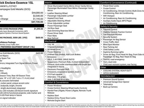 Used 2020 Buick Enclave Essence w/ Sound and Sites Package image 34