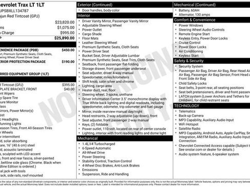 Used 2020 Chevrolet Trax LT w/ LT Convenience Package AWD/4WD image 29