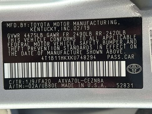 Used 2019 Toyota Camry LE w/ Convenience Package FWD image 25