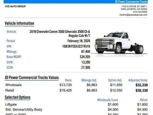 Used 2018 Chevrolet Silverado 3500 W/T image 32