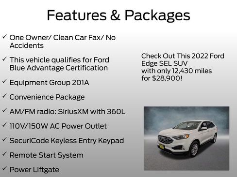 Used 2022 Ford Edge SEL w/ Convenience Package AWD/4WD image 4