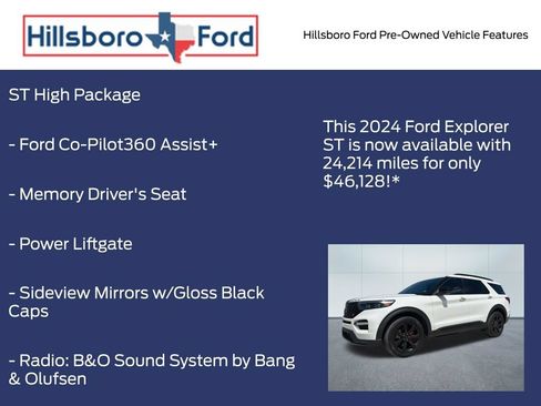 Used 2024 Ford Explorer ST w/ Equipment Group 401A AWD/4WD image 13