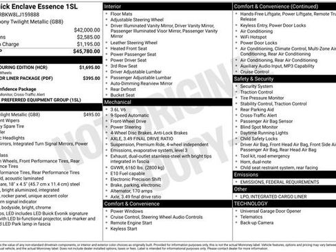 Used 2020 Buick Enclave Essence w/ Sport Touring Edition image 9