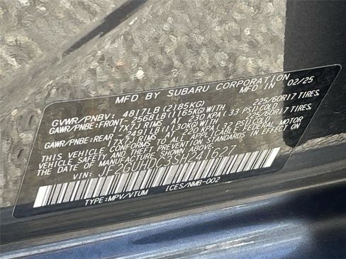 Certified 2025 Subaru Crosstrek 2.0i Premium AWD/4WD image 33