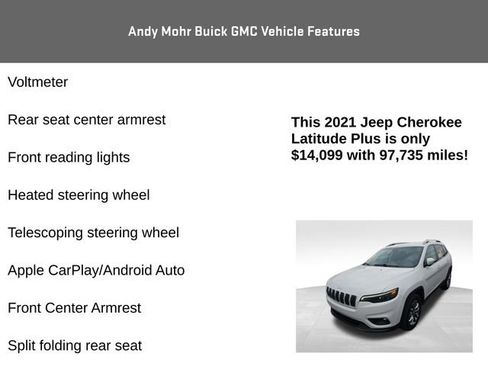 Used 2021 Jeep Cherokee Latitude Plus w/ Mopar Interior Package image 12