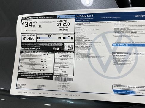 New 2026 Volkswagen Jetta S FWD image 40