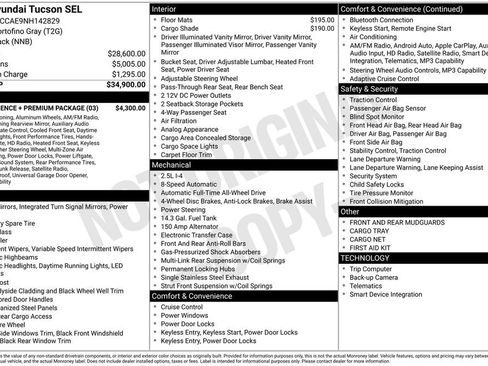 Used 2022 Hyundai Tucson SEL w/ Convenience + Premium Package AWD/4WD image 35