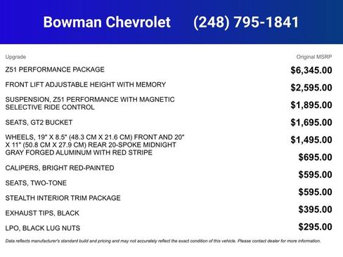 New 2026 Chevrolet Corvette Stingray Preferred Conv w/ Z51 Performance Package image 4
