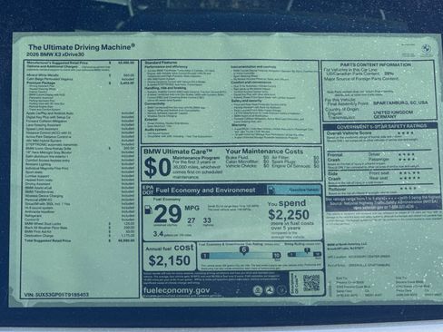 Used 2026 BMW X3 xDrive30 w/ Premium Package image 28