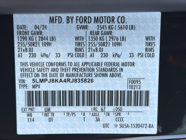 Certified 2024 Lincoln Nautilus Reserve w/ Equipment Group 203A AWD/4WD image 33