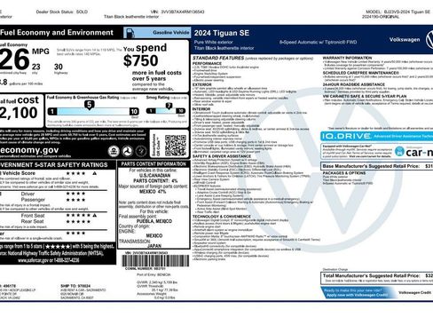 Used 2024 Volkswagen Tiguan SE image 4