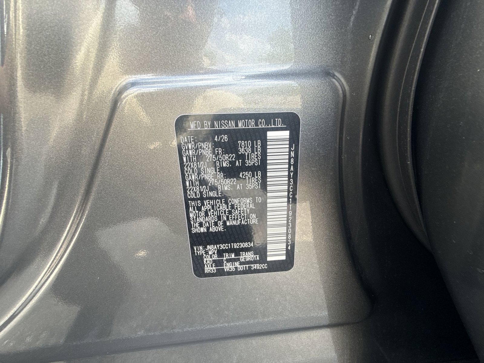 Used 2026 Nissan Armada Platinum Reserve AWD/4WD image 24