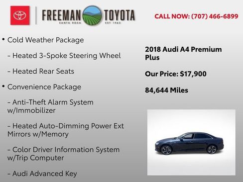 Used 2018 Audi A4 2.0T Premium Plus w/ Premium Plus Package AWD/4WD image 5