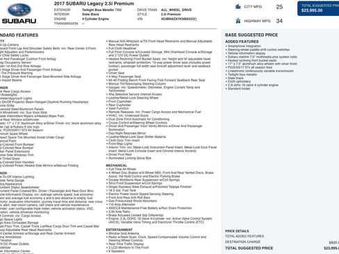 Used 2017 Subaru Legacy 2.5i Premium image 5