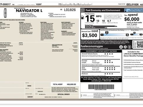 Used 2014 Lincoln Navigator L 4WD w/ Equipment Group 101A image 38