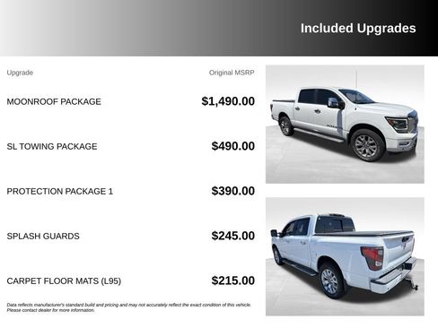 Used 2020 Nissan Titan SL w/ Moonroof Package AWD/4WD image 6