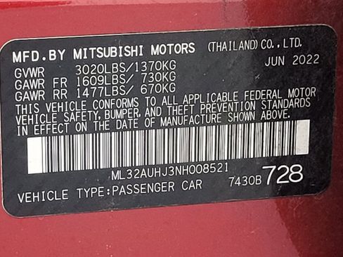 Used 2022 Mitsubishi Mirage ES FWD image 33