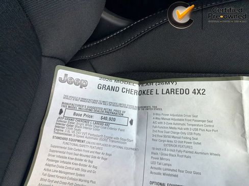 Used 2026 Jeep Grand Cherokee L Laredo RWD image 37