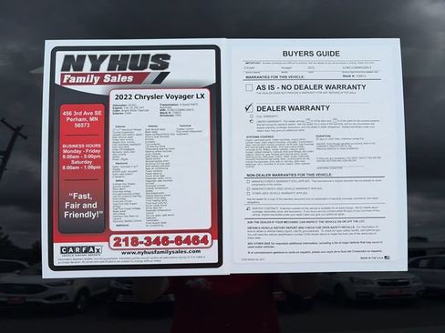 Used 2022 Chrysler Voyager LX FWD image 54