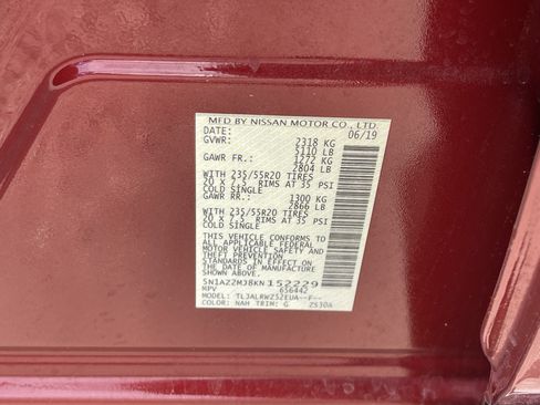 Used 2019 Nissan Murano SL w/ SL Technology Package FWD image 30