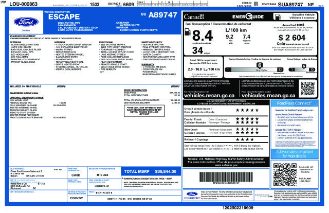 Used 2025 Ford Escape Active AWD/4WD image 45