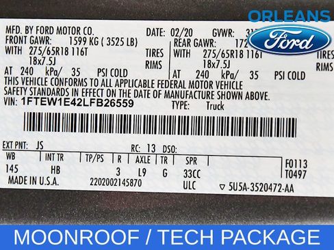 Used 2020 Ford F150 Lariat w/ Equipment Group 502A Luxury AWD/4WD image 17