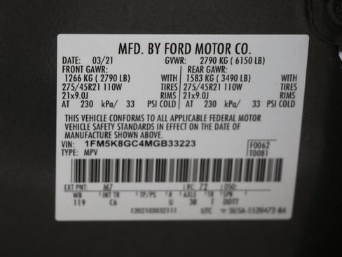 Used 2021 Ford Explorer ST w/ Equipment Group 401A AWD/4WD image 32