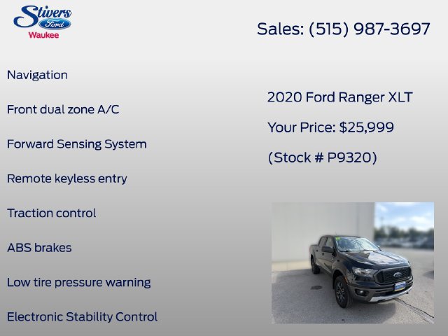 Used 2020 Ford Ranger XLT w/ Technology Package AWD/4WD image 22