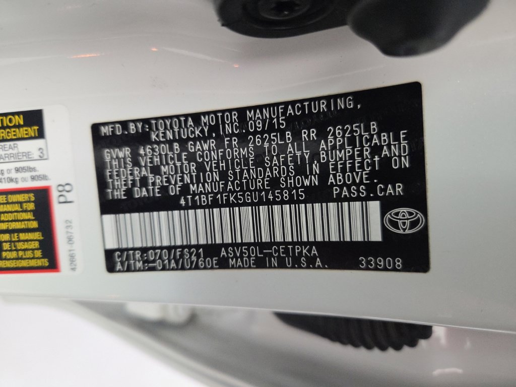 Used 2016 Toyota Camry SE FWD image 39