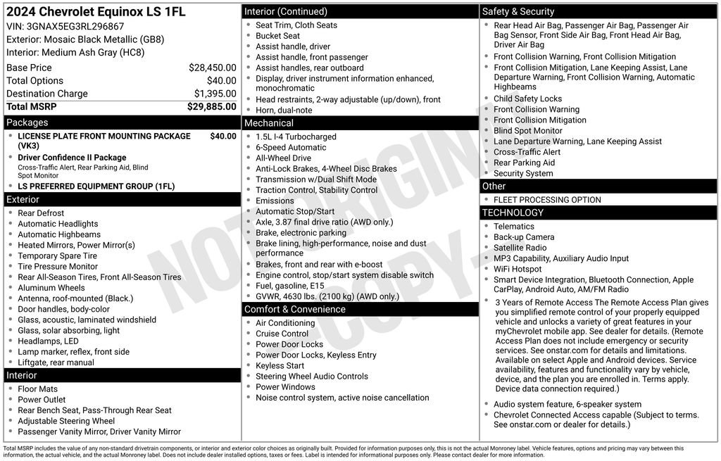 Used 2024 Chevrolet Equinox LS AWD/4WD image 2