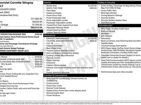 Used 2023 Chevrolet Corvette Stingray Preferred Cpe w/ Battery Protection Package RWD image 31