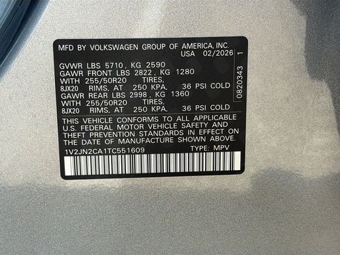 New 2026 Volkswagen Atlas SE FWD image 44